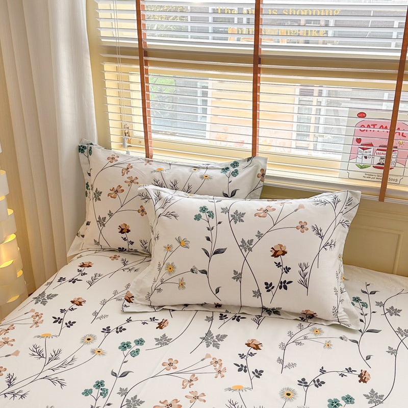 Cymbidium 100% Cotton Pillowcase Set (Pack of 2) – Breathable Standard Size 48x74cm Pure Cotton Pillow Covers