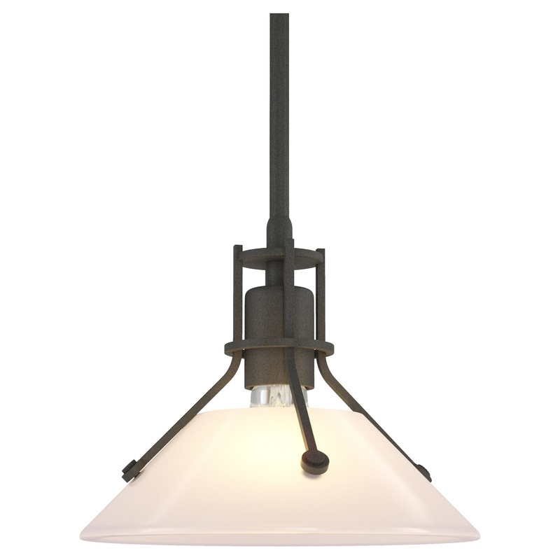 Henry Mini Pendant Natural Iron Frosted Glass (FD)