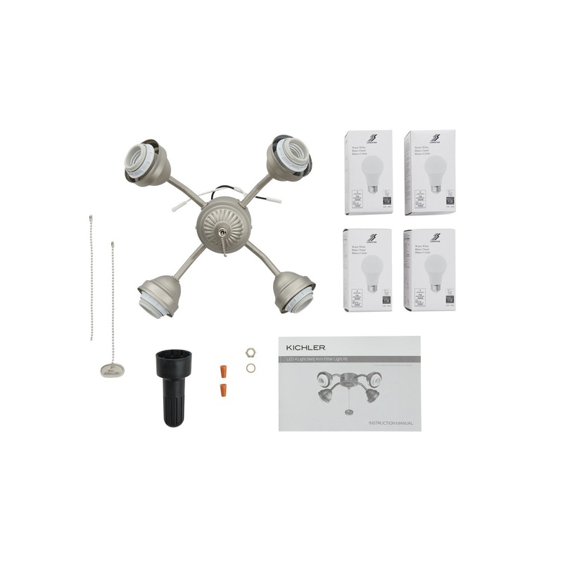 LED Fan Fitter from the Accessory Collection in Brushed Nickel Finish by Kichler