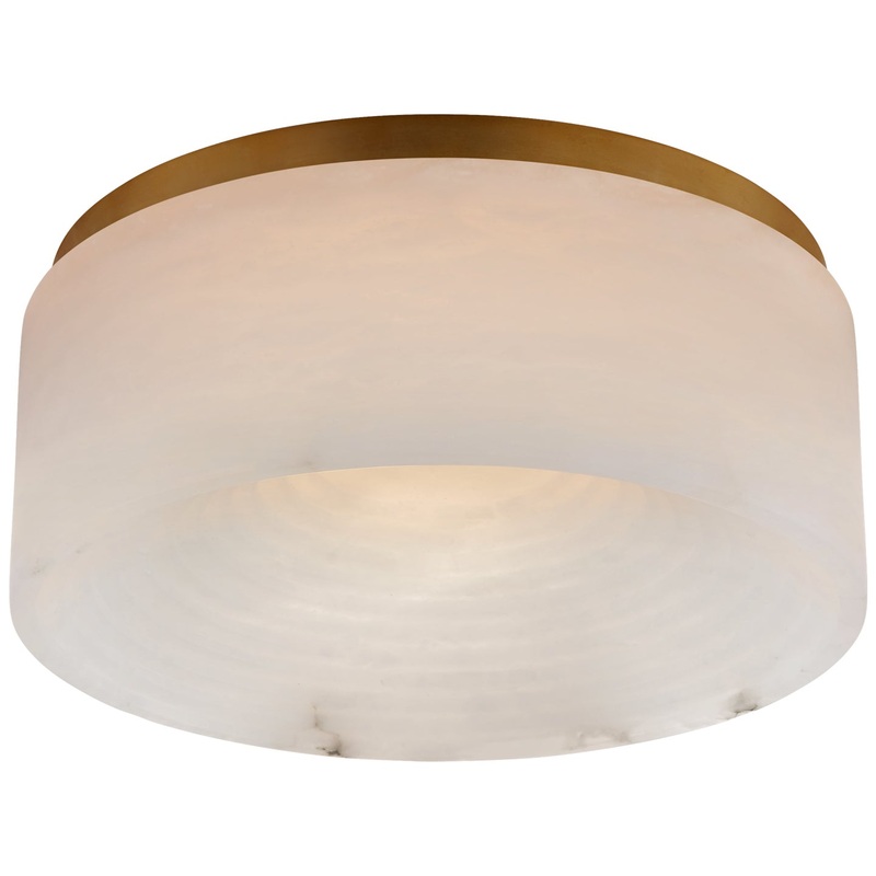 LED Flush Mount from the Otto Collection in Antique-Burnished Brass Finish by Visual Comfort Signature