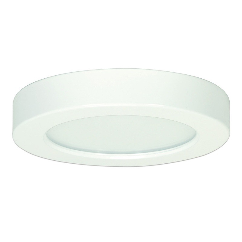 LED Flush Mount in White Finish by Satco