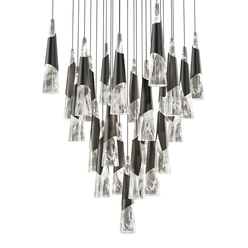 LED Pendant from the Kilt Collection in Black Finish by Modern Forms