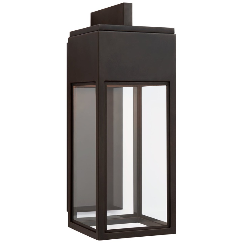 LED Wall Lantern from the Irvine Collection in Bronze Finish by Visual Comfort Signature