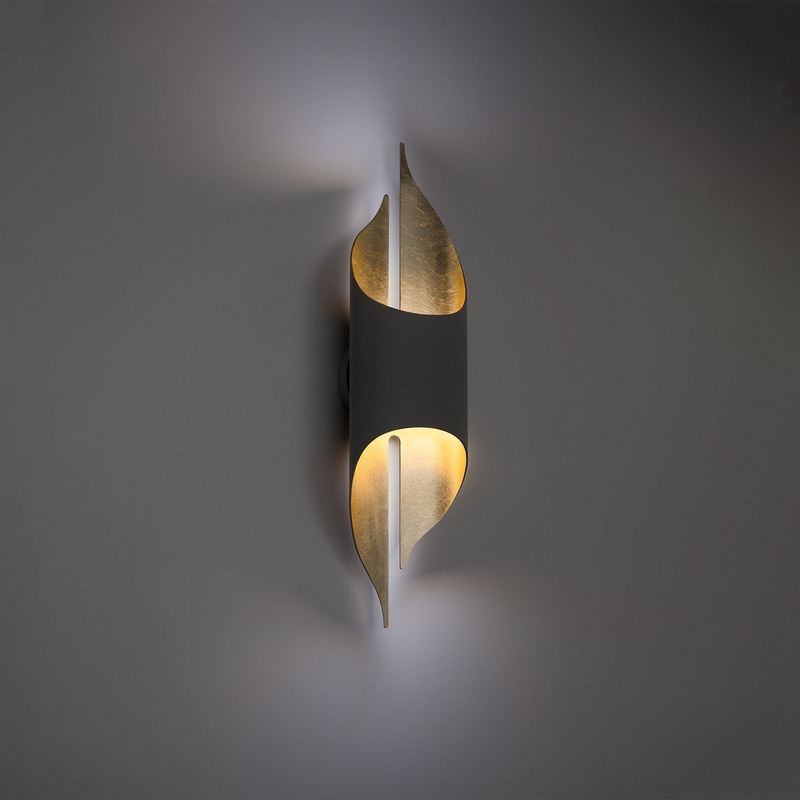 LED Wall Sconce from the Clasp Collection in Bronze & Gold Leaf Finish by Modern Forms