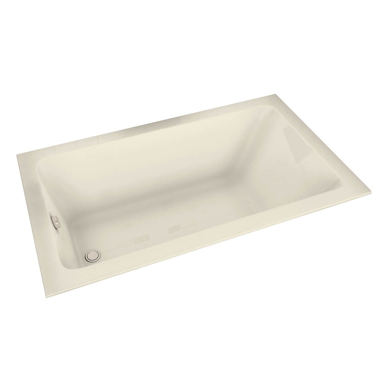 MAAX 101459-000-004 Pose 6636 Acrylic Drop-in End Drain Bathtub in Bone