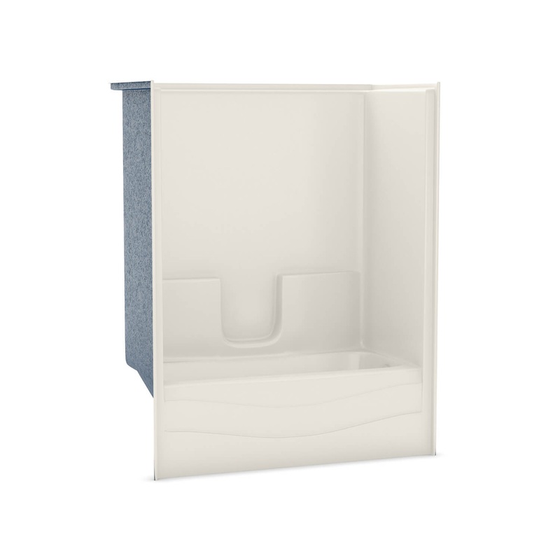 MAAX 105288-000-007-002 TS-3060 AcrylX Alcove Right-Hand Drain One-Piece Tub Shower in Biscuit