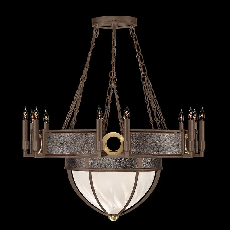 Mirage 35.75″W Round Chandelier Bronze/Brass/Pebble