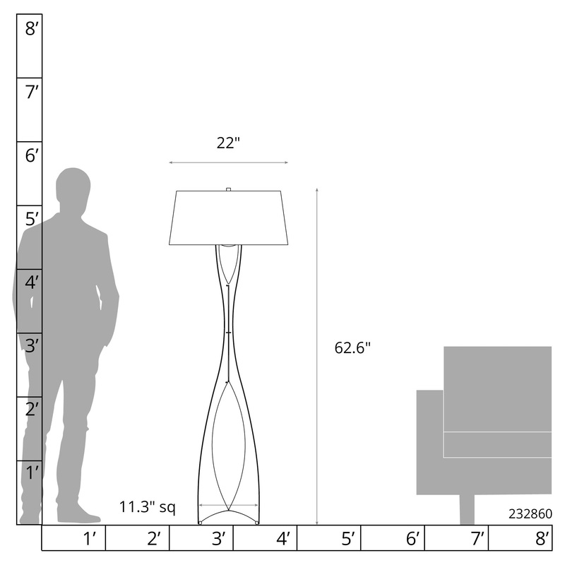 Moreau Floor Lamp White Flax Shade (SE)
