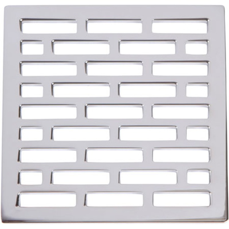 Shower Drain Tub and Shower Square Brick 6 Inch Antique Nickel Brass for Drain Throat 277-02 6 Inch