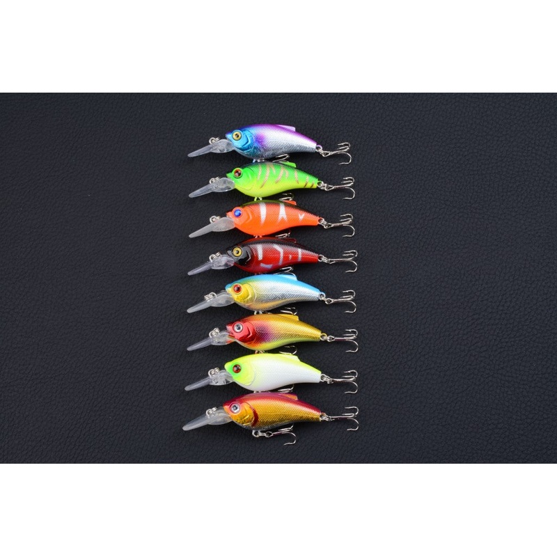 8x 7.5cm Popper Crank Bait Fishing Lure Lures Surface Tackle Saltwater