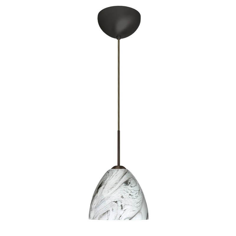 Besa 1BC-7572MG-LED-BR Sasha One Light Pendant Bronze