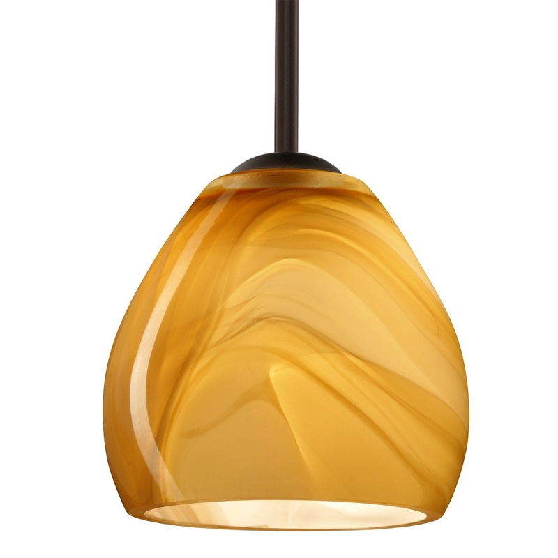 Besa 1TT-4122HN-BR Besa Bolla Stem Pendant One Light Pendant Bronze