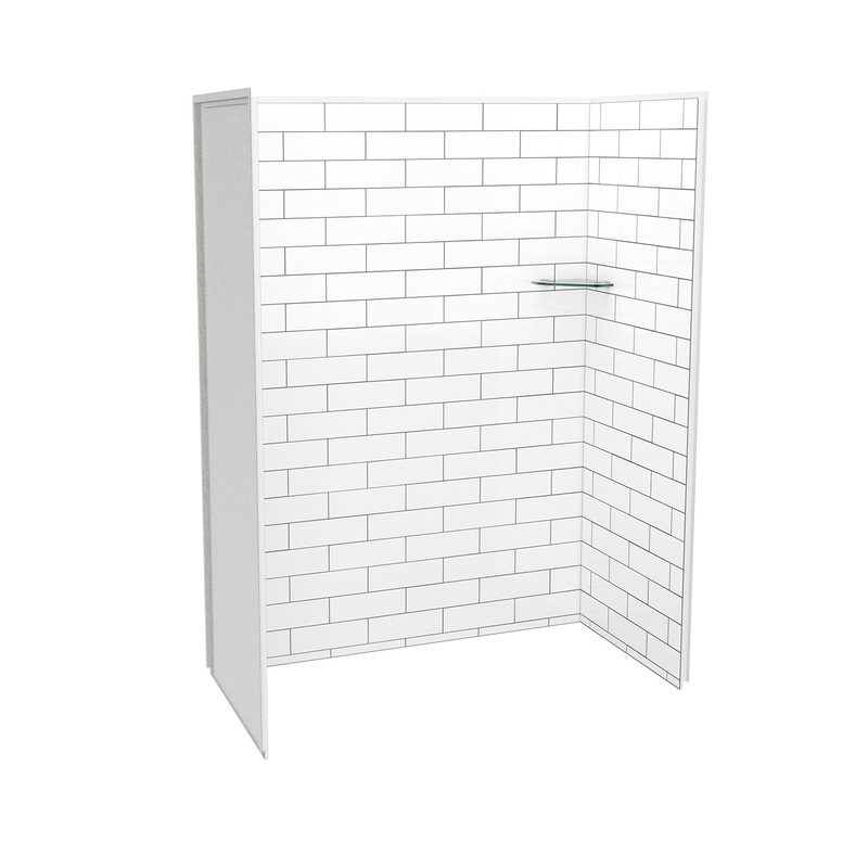 MAAX 107463-301-526 Utile 6032 Composite Direct-to-Stud Three-Piece Alcove Shower Wall Kit in Metro Tux