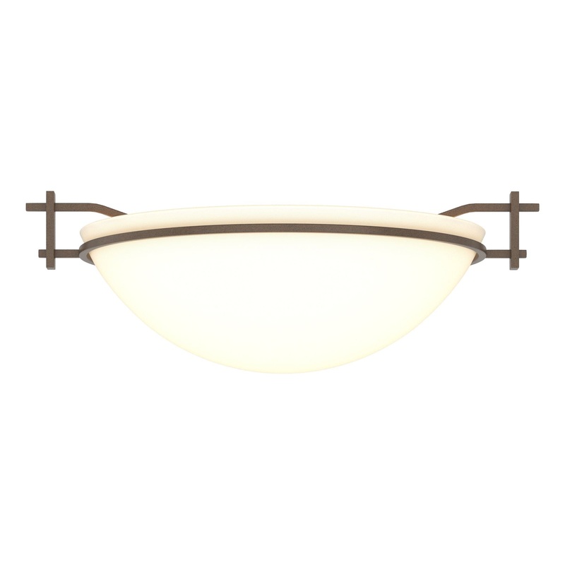 Moonband Semi-Flush Bronze Opal Glass (GG)