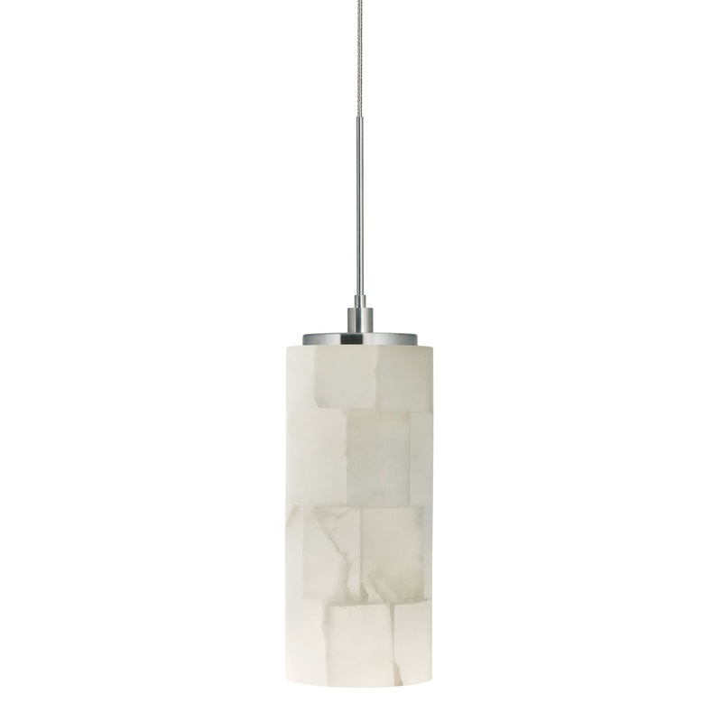 One Light Pendant from the Onyx Collection in Polished Nickel Finish by Stone Lighting