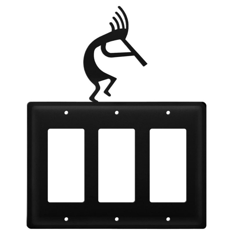 Village Wrought Iron EGGG-56 Triple Kokopelli Triple GFI Cover CUSTOM Product