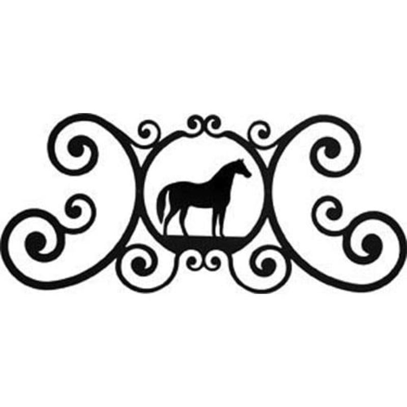 Village Wrought Iron HP-OD-68 Horse Over Door Plaque