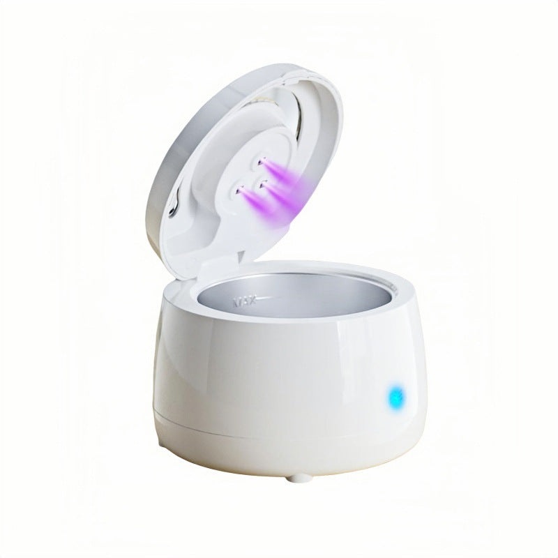 White Ultrasonic Cleaner with UV Light for Dentures, Aligners & Jewelry