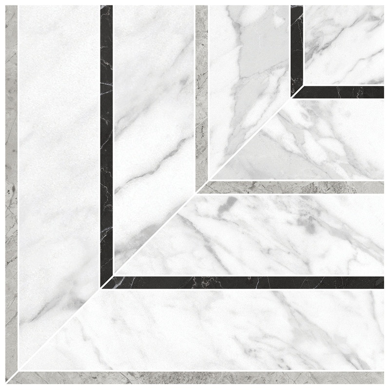 3″ x 12″ Statuarietto Polished Rectified Bullnose Trim – Classic Ivory Marble Accent