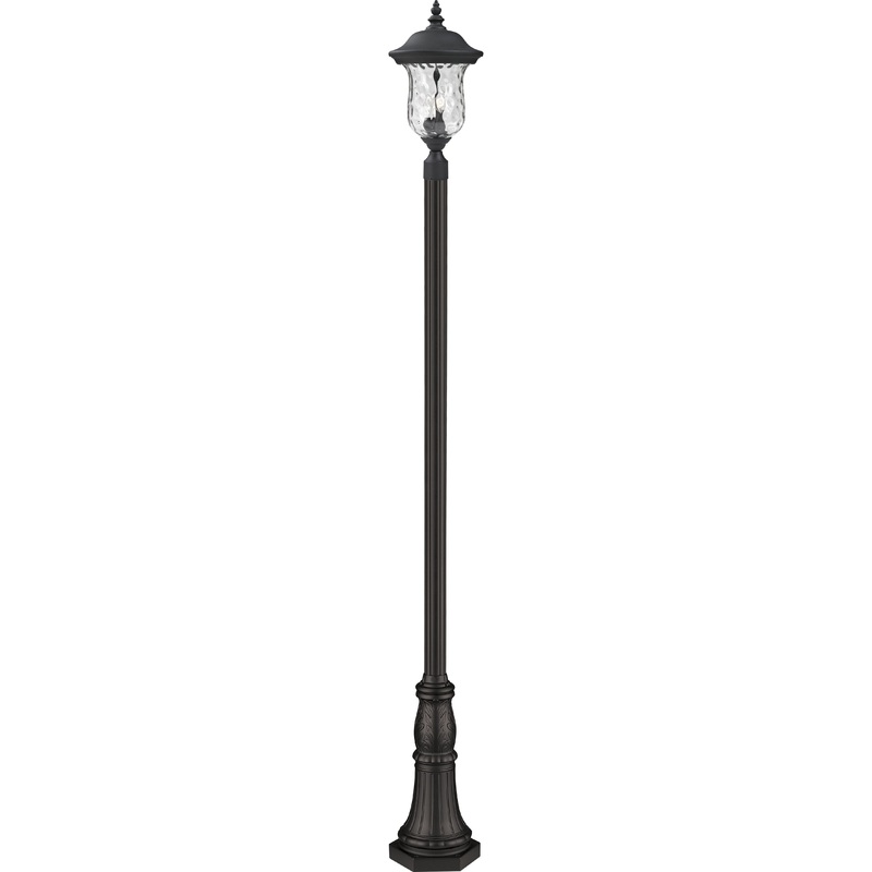 Armstrong 3-Light Outdoor Post Mounted Fixture Black