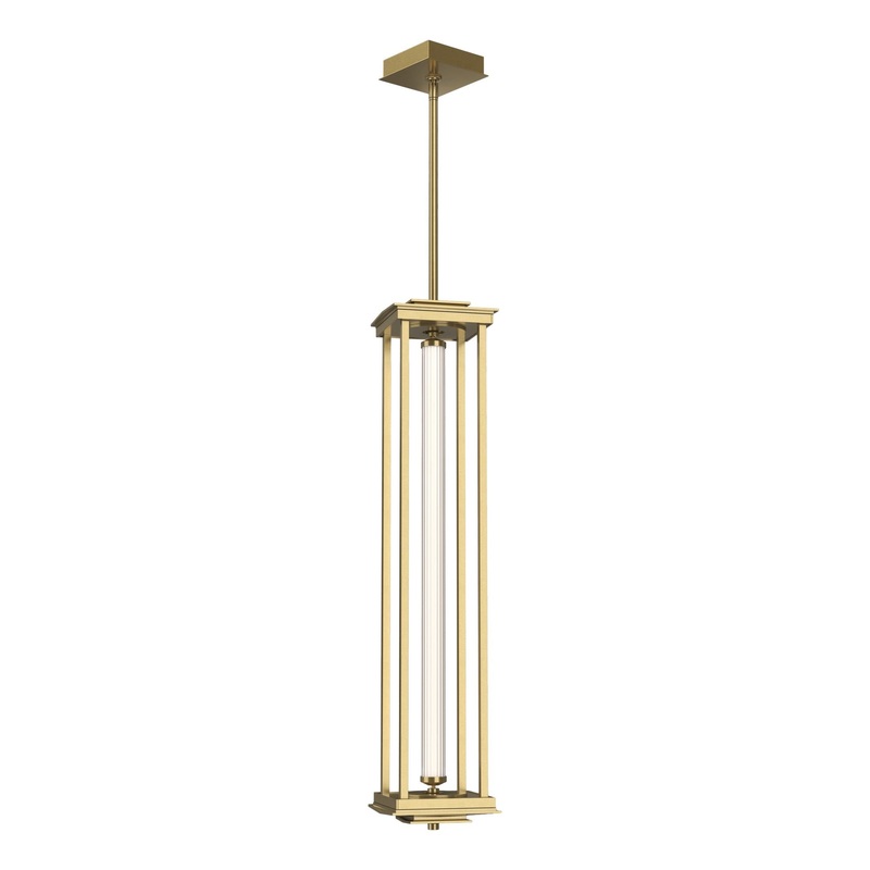 Athena 1-Light Large LED Lantern Modern Brass