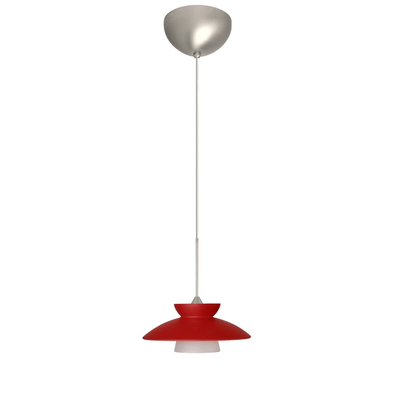 Besa 1XC-271831-LED-SN Trilo One Light Pendant Satin Nickel