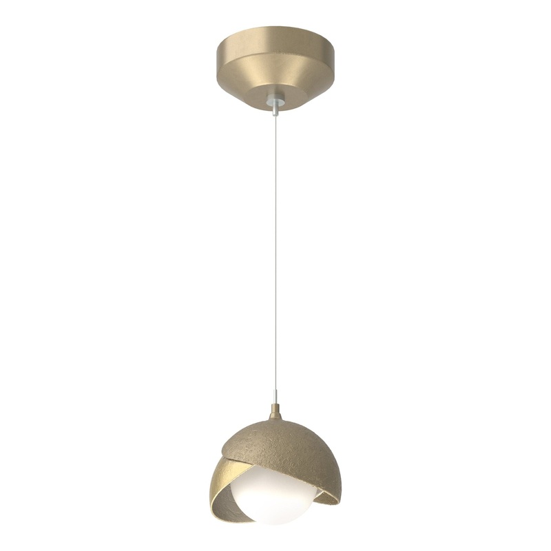 Brooklyn Double Shade Low Voltage Mini Pendant Soft Gold Modern Brass