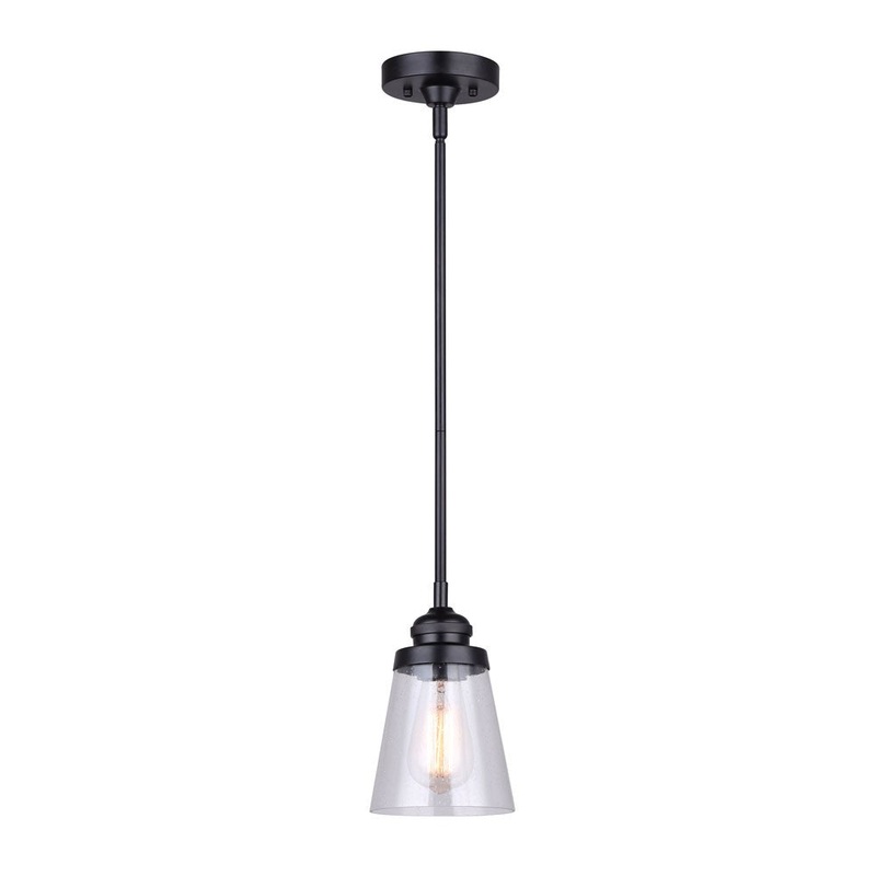 Canarm IPL1097A01BK Declan One Light Pendant Matte Black