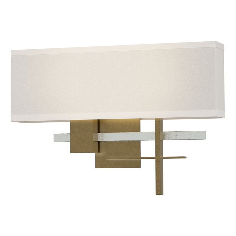 Cosmo Sconce Soft Gold Vintage Platinum Flax Shade (SE)