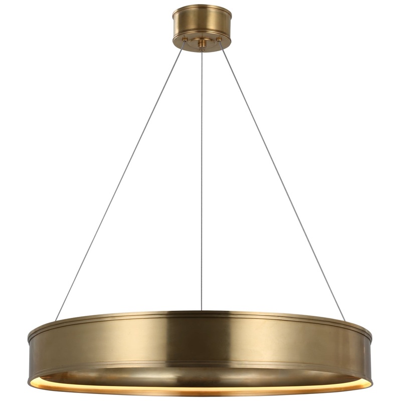 LED Chandelier from the Connery Collection in Antique-Burnished Brass Finish by Visual Comfort Signature