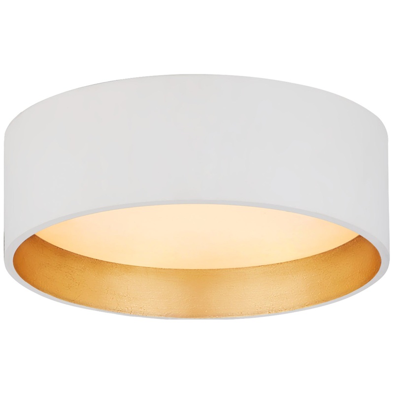 LED Flush Mount from the Shaw Collection in Matte White Finish by Visual Comfort Signature