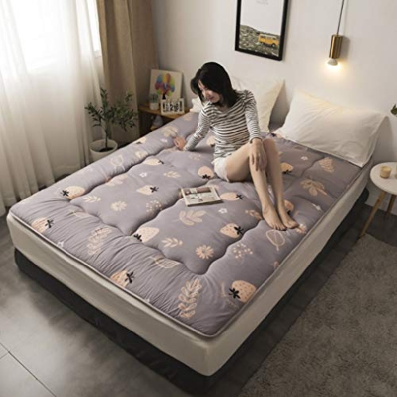 LJ Tatami Materasso, Doppio Singolo Studente Dormitorio Attenuato, Morbido Tappetino Four Seasons Universale, Confortevole E Traspirante, Assorbe L’umidit, Famiglia Ispessito Spugna Pinzetta Bed