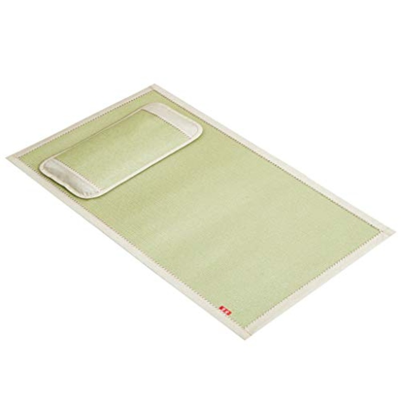 MBY Materassino in bamb, Culla Bambini Seta Ghiacciata Malacca Sedili Doppia Faccia Scuola Materna Pisolino Speciale Stuoia di Paglia (Size : 60110cm)