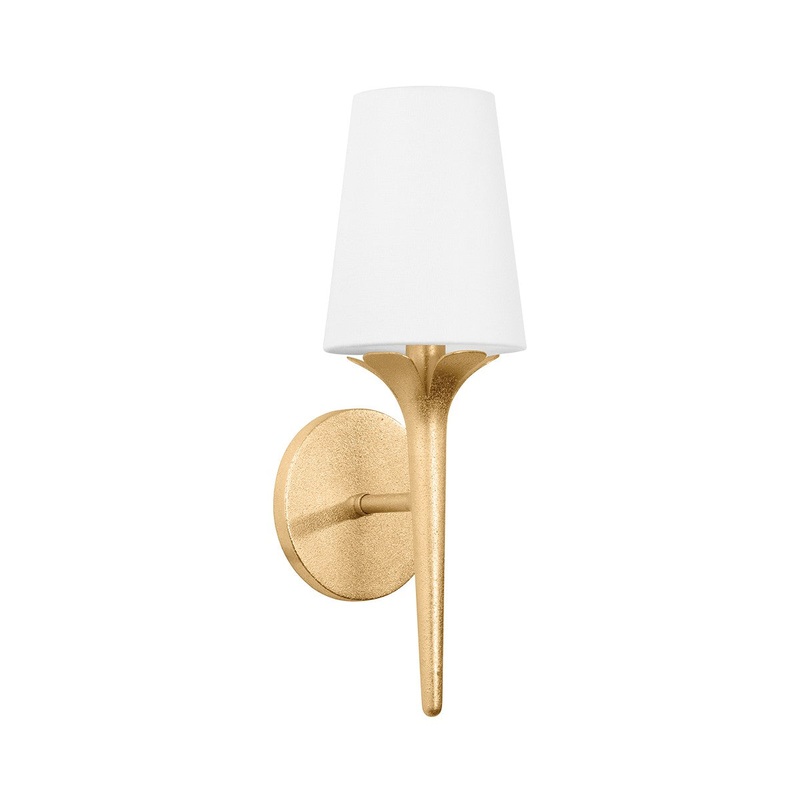 One Light Wall Sconce from the Emily Collection in Gold Leaf Finish by Mitzi