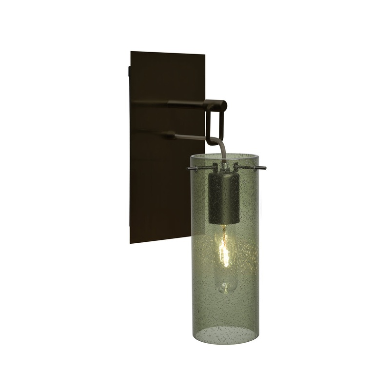 One Light Wall Sconce from the Juni Collection in Bronze Finish by Besa