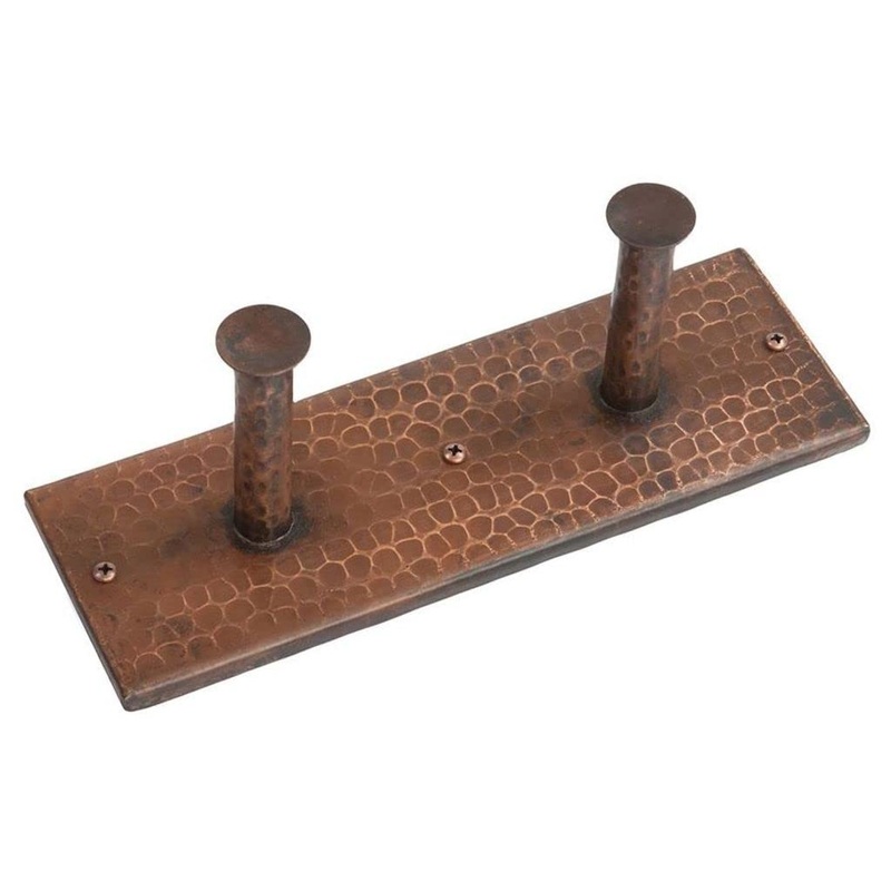 Premier Copper Products RH2 Wall Mounted Double Robe Hook, Oil Rubbed Bronze