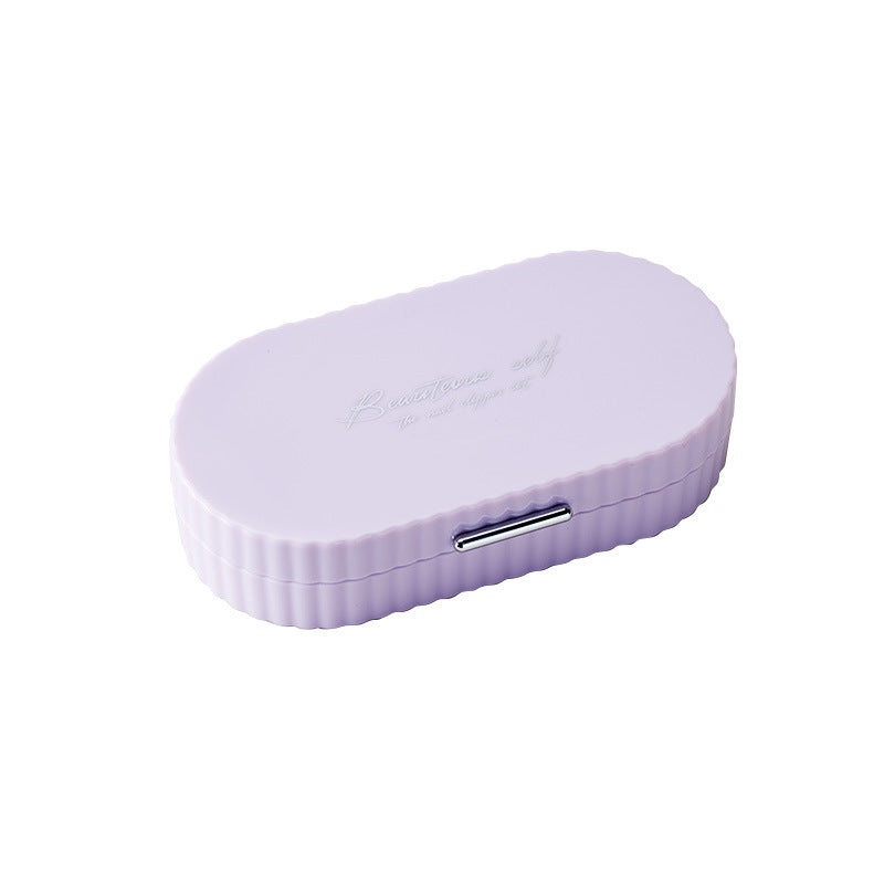 Purple Compact 7-Piece Manicure Set – Stainless Steel Nail Grooming Kit with Stylish Travel Case