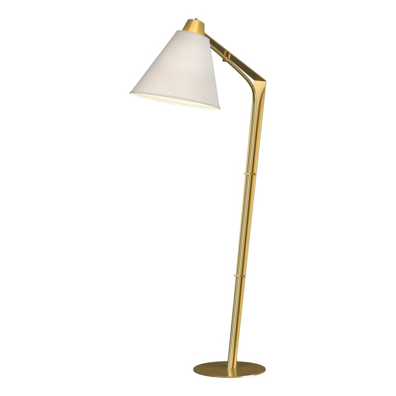 Reach Floor Lamp Modern Brass Natural Anna Shade (SF)