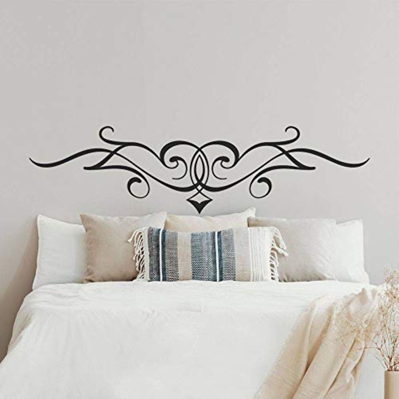 T-MK437 – Adesivi per testiera del letto, 36 x 140 cm, colore: Nero