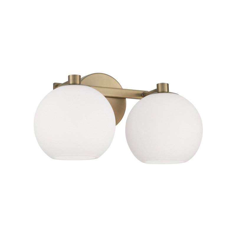 Two Light Vanity from the Ansley Collection in Aged Brass Finish by Capital Lighting