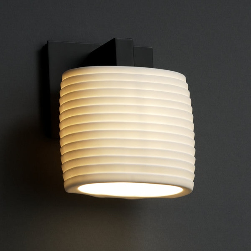 Wall Sconce from the Limoges Collection in Matte Black Finish by Justice Designs