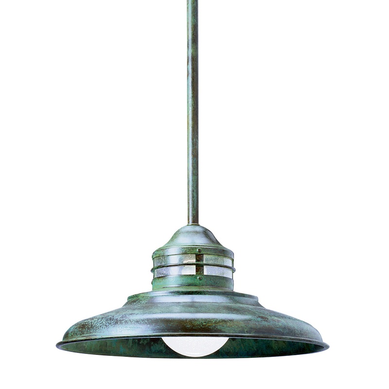 Arroyo NSH-17CS-VP Newport One Light Pendant Verdigris Patina