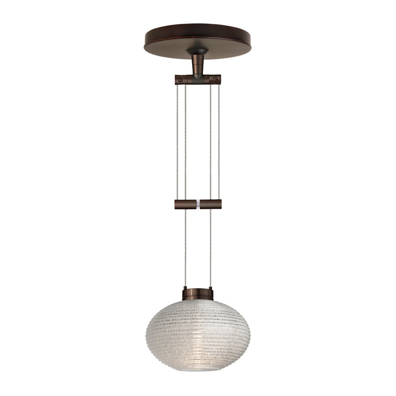 Besa 1XA-5612GL-BR Lasso One Light Pendant Bronze