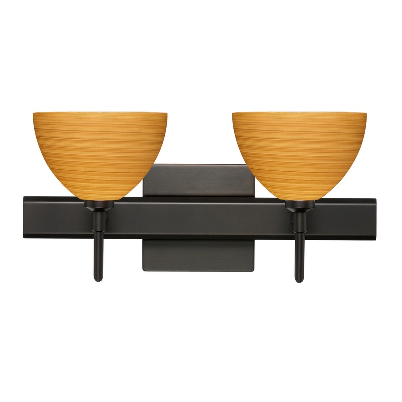 Besa 2SW-4679OK-BR-SQ Brella Two Light Wall Sconce Bronze