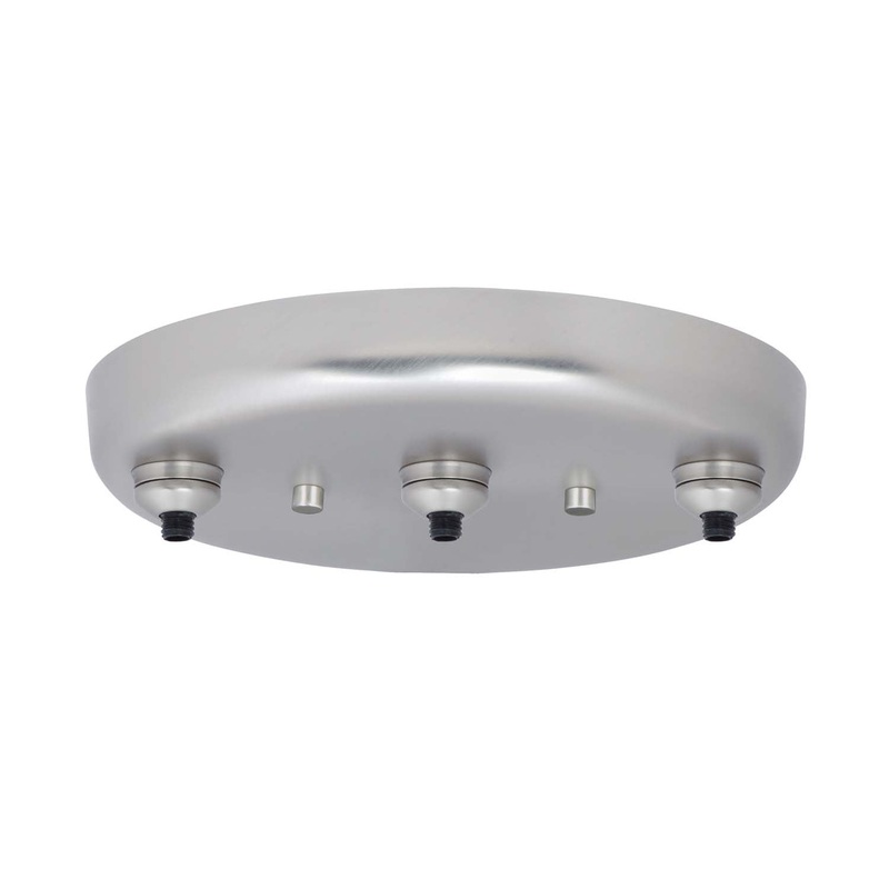 Besa T23BQ-SN Canopies & Accessories Three Light Linear Canopy Satin Nickel (Discontinued)