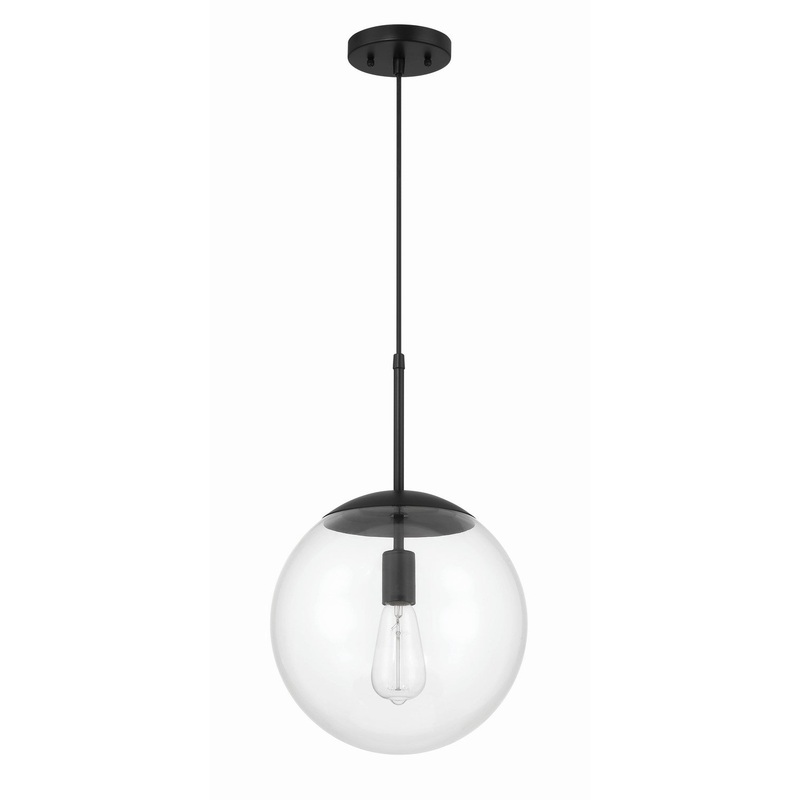 Craftmade 56892-FB Gaze One Light Pendant Flat Black