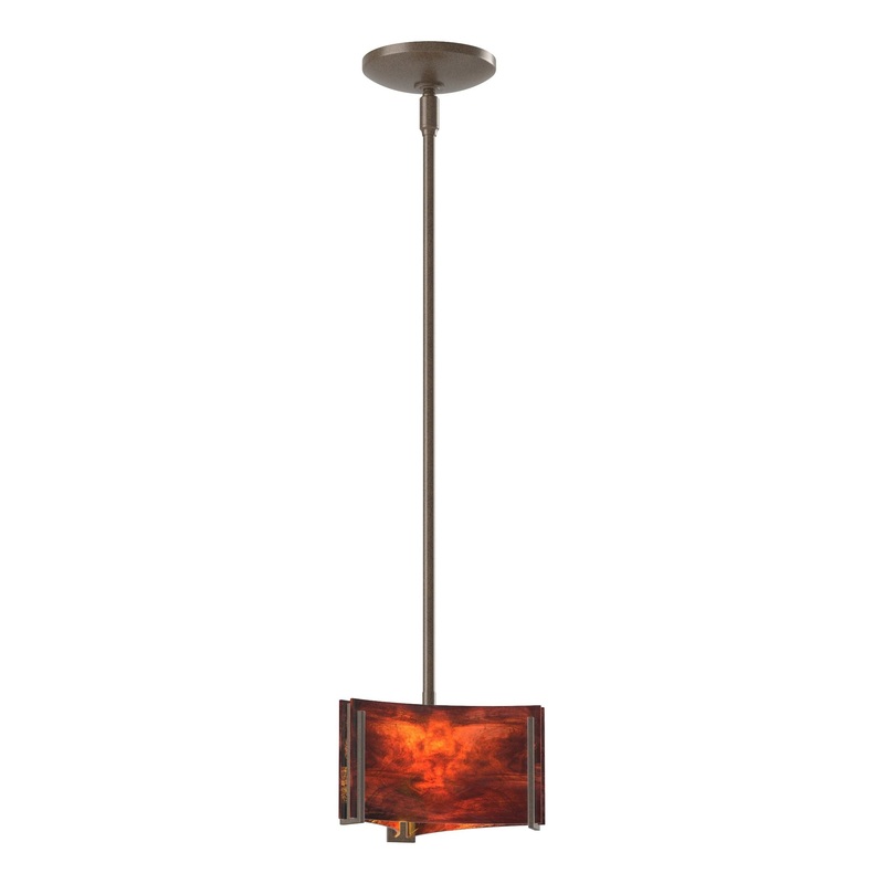 Exos Delta Mini Pendant Bronze Topaz Glass (ZB)
