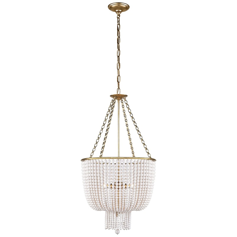 Four Light Chandelier from the Jacqueline Collection in Hand-Rubbed Antique Brass Finish by Visual Comfort Signature