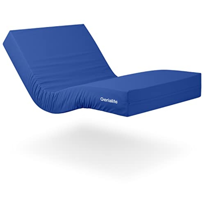 Gerialife Materasso geriatrico per ospedale articolato | 6 cm Viscoelastico | Copertura sanitaria impermeabile (80×190)