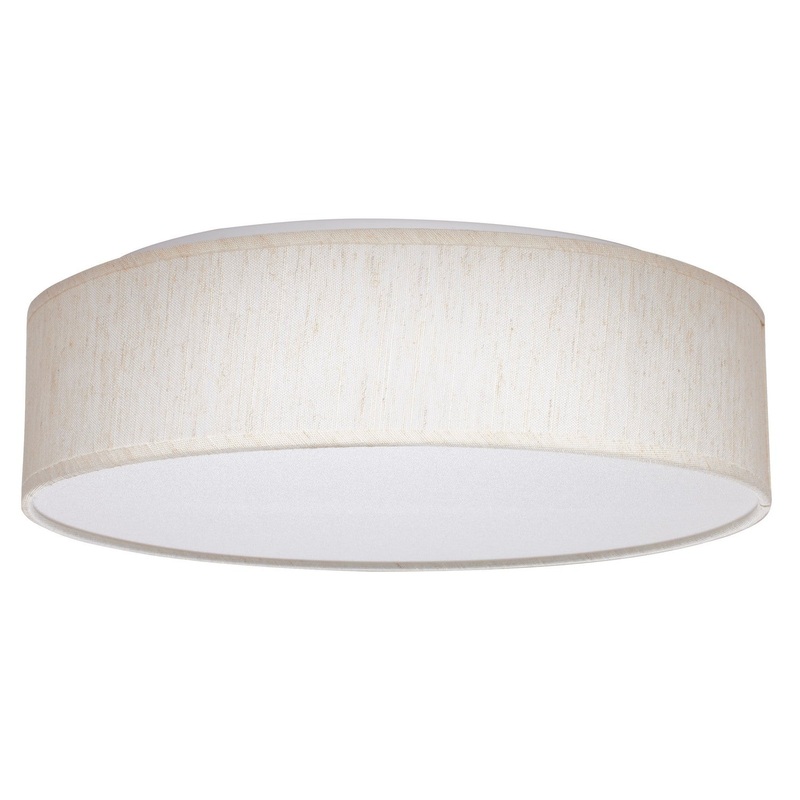 LED Flush Mount in Beige Fabric Finish by Nuvo Lighting